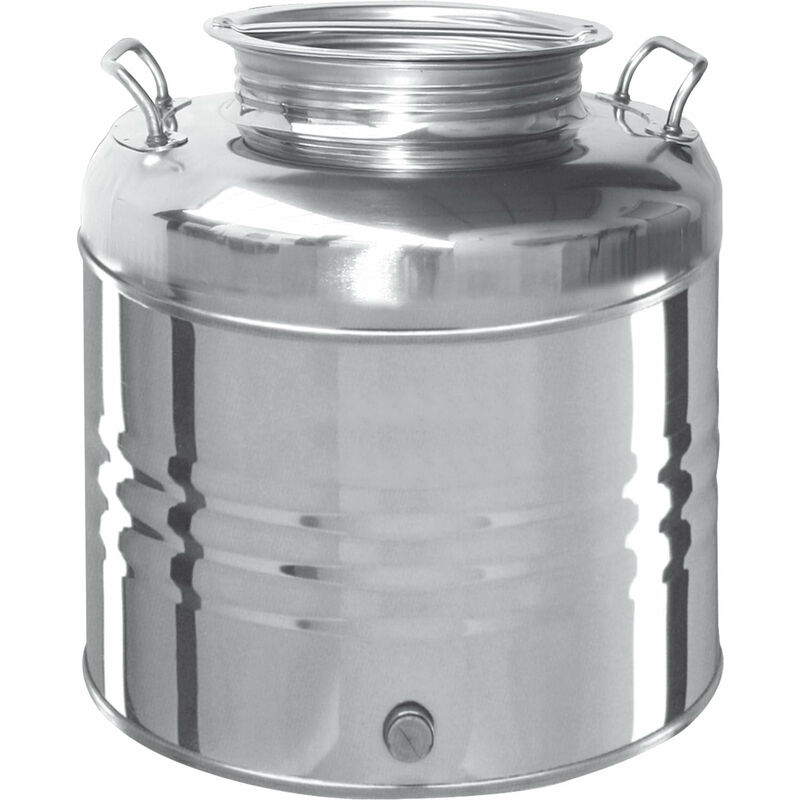 Contenitore fusto bidone acciaio inox per olio 30 litri Olivari