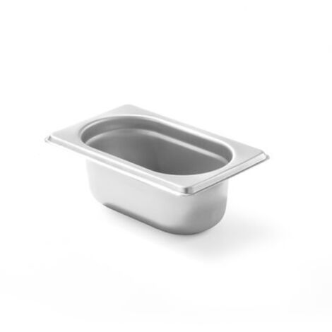 Contenitore GN 1/9, altezza 65 mm, acciaio inox - Hendi 800720