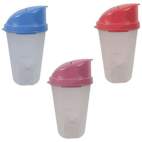 Contenitore graduato con tappo beccuccio versatore per caffè freddo set3 Shaker bottiglia 500ml porta bevanda vegetali proteiche
