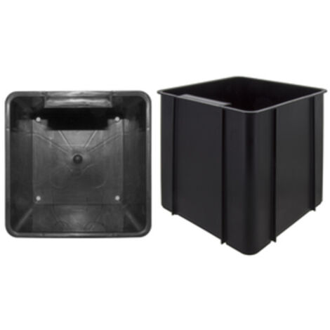 CONTENITORE IN ABS MULTIUSO 17X17XH19 CM NERO  1 PZ