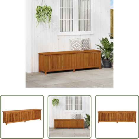 Contenitore in legno -  Contenitore da Giardino 200x50x58cm in Legno Massello di Acacia