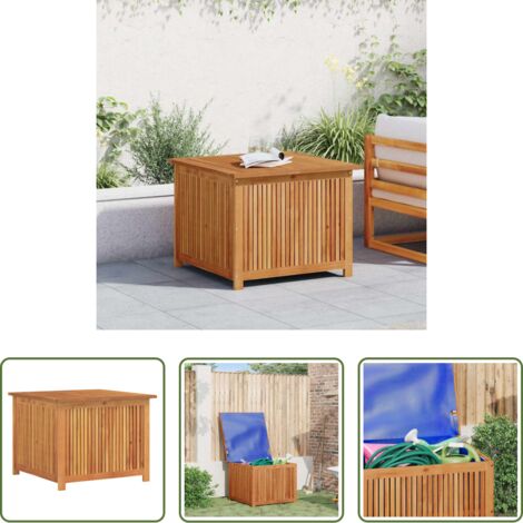 Contenitore in legno -  Contenitore da Giardino 75x75x58 cm in Legno Massello di Acacia