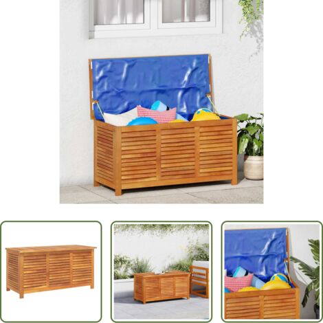 Contenitore in legno -  Contenitore Giardino con Feritoia 113x50x56cm Massello Acacia