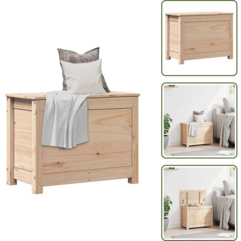 Contenitore in legno massello - vidaXL Contenitore Portaoggetti 60x32x45,5 cm Legno Massello Pino - Contenitore per oggetti