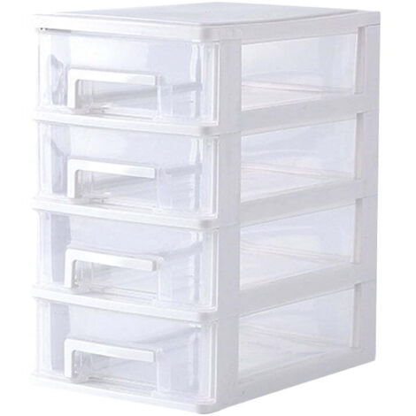Contenitore in plastica, 25,221,115,2 cm, realizzato in materiale PP, 4 ripiani, multifunzionale.