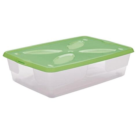 Contenitore Storage Visual Box XL Trasparente - 39x29x17 Cm, 15 Litri, Con Coperchio, Per Casa, Cucina, Ufficio