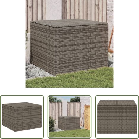 Contenitore in rattan -  Contenitore da Giardino Grigio 291L in Polyrattan