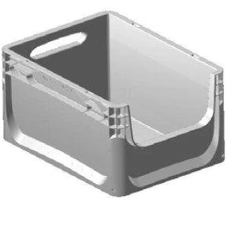 CONTENITORE INDUSTRIALE GRIGIO CHIARO 30X20X17 CM
