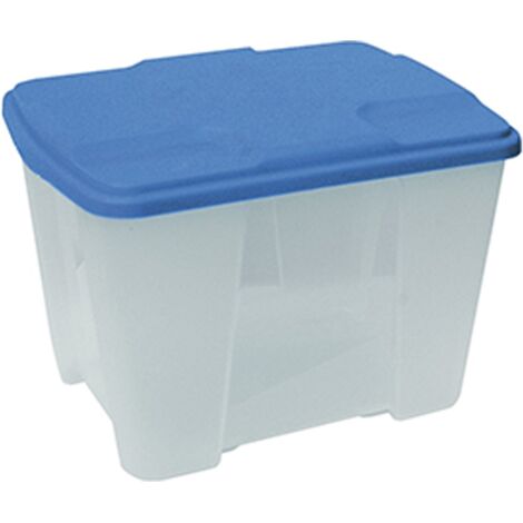CONTENITORE MULTIUSO 390X290XH272 TRASPARENTE E BLU - ART PLAST