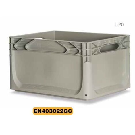 contenitore multiuso artplast in polipropilene grigio 40x30x22 cm