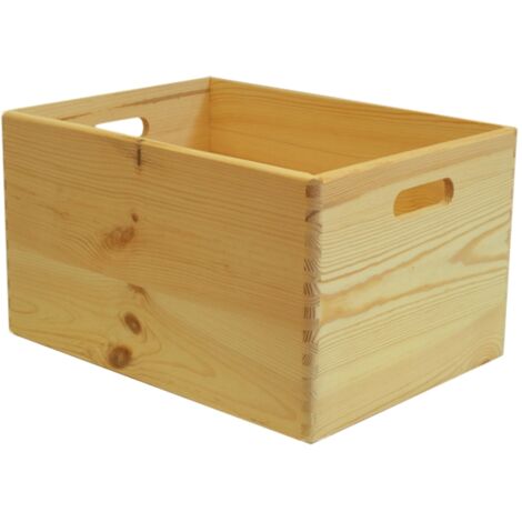 contenitore multiuso in legno "wood box" marrone chiaro 60x40x23 cm