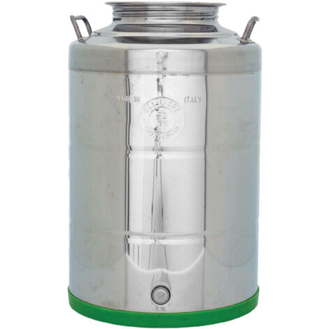 Contenitore olio inox 50 lt con rubinetto