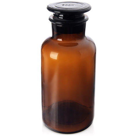 Contenitore per alimenti in vetro marrone con tappo a collo largo da 500 ml