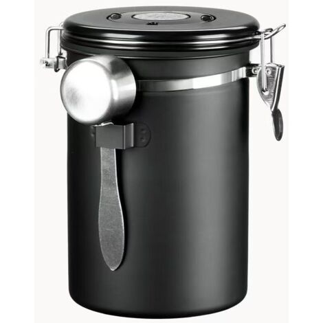 Contenitore per chicchi di caffè, contenitore ermetico per caffè macinato, contenitore in acciaio inox, contenitore per la conservazione e il confezionamento dei chicchi, contenitore con sfiato unidir