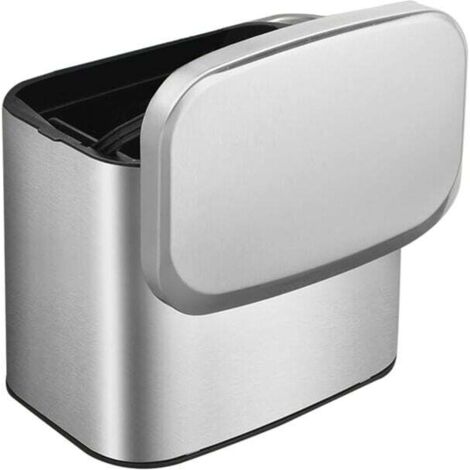 Contenitore per compost da parete in acciaio inossidabile da 1,05 galloni con coperchio, per anta del mobile da cucina o lavello