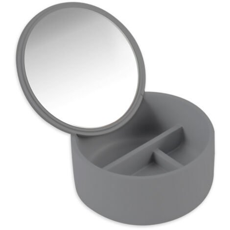 Contenitore per cosmetici con specchio AWD INTERIOR 1466 grigio