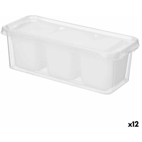 Acquista Organizzatore di contenitori per scatole di immagazzinaggio per  cassetti impilabili trasparenti in plastica per uso domestico