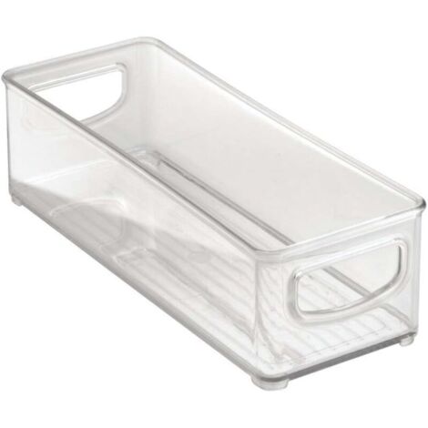 Contenitore per frigorifero trasparente KZQ (25,5 x 9,7 x 7,6 cm), piccolo contenitore per alimenti in plastica con manici