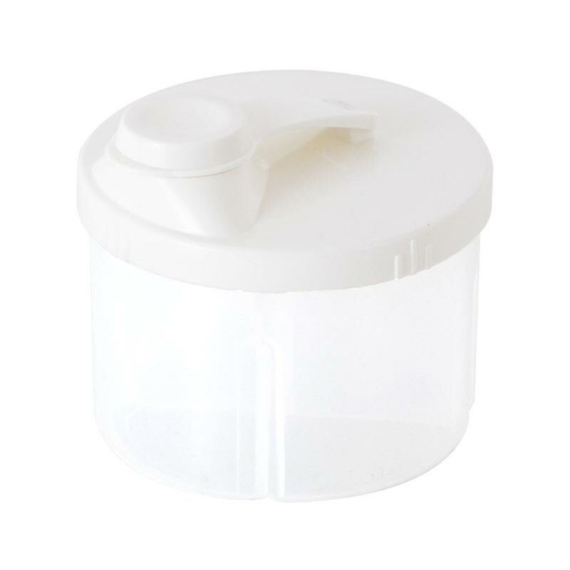 Image of Contenitore per latte in polvere Dispenser rotante per latte in polvere Dispenser portatile per alimenti all'aperto (bianco)