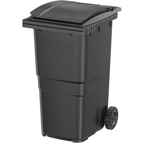 Contenitore per rifiuti da 240 litri con maniglia frontale - coperchio verde cachi - 580 x 725 x 1075 mm - 210005GAGA/VK