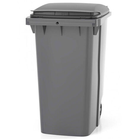 Contenitore per rifiuti da 360 litri con maniglia anteriore - Colore del coperchio Grigio antracite - 620 x 850 x 1095 mm - 210006GAGA
