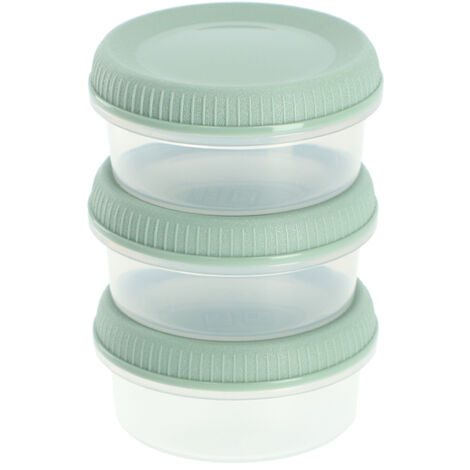 Contenitore per salse in plastica da 3x80 ml, spezie per immersione con coperchio per salse ecologiche