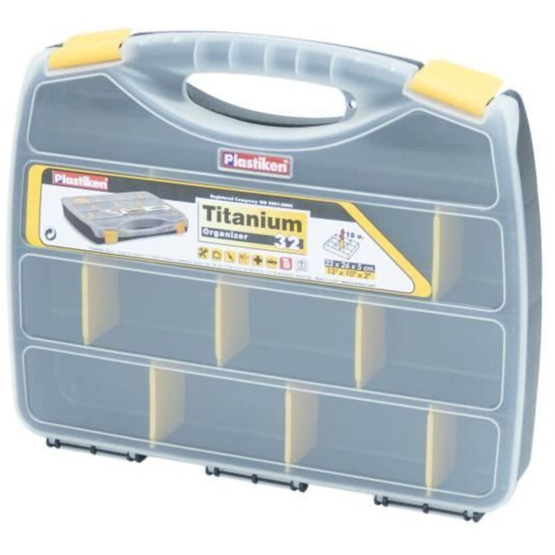 Contenitore per Sistemare gli Attrezzi Plastiken Titanium 80032 Plastica 32 x 26 x 5 cm