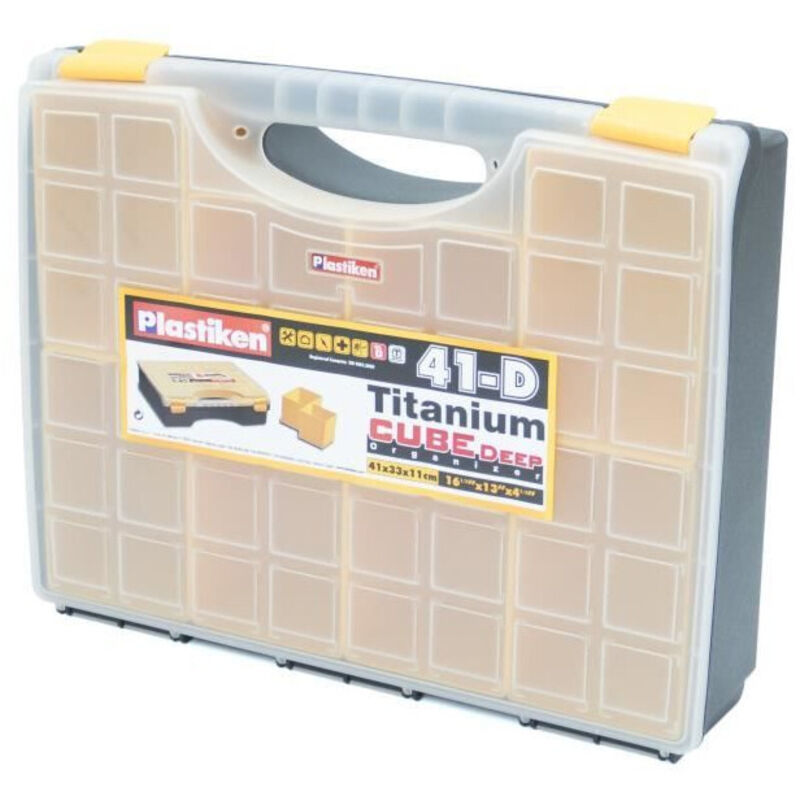 Organizzatore per attrezzi - Plastiken - 83041DNERO - Cube - 41 cm - Titanium - In plastica
