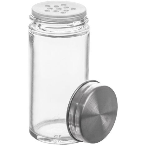 CONTENITORE PER SPEZIE CON COLATORE, BARATTOLO IN VETRO PER SPEZIE 100 ML