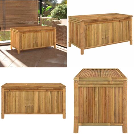 Contenitore Portaoggetti da Giardino 110x52x55 cm in Bambù - Contenitore per attrezzi - Cassapanca in bambù