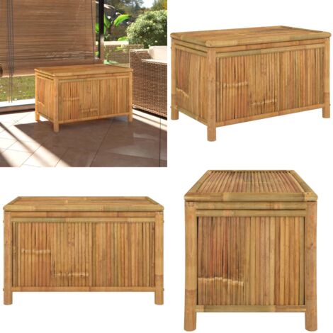 Contenitore Portaoggetti da Giardino 90x52x55 cm in Bambù - Contenitore in bambù - Cesto portaoggetti