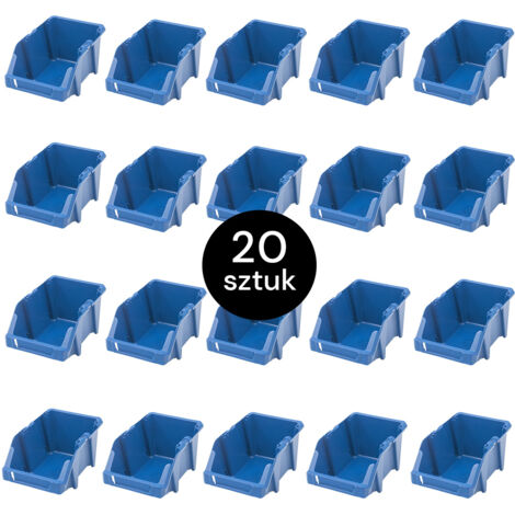 Contenitore portaoggetti Mega-M vassoio da officina M in plastica 200x300x130 mm blu (confezione da 20) N