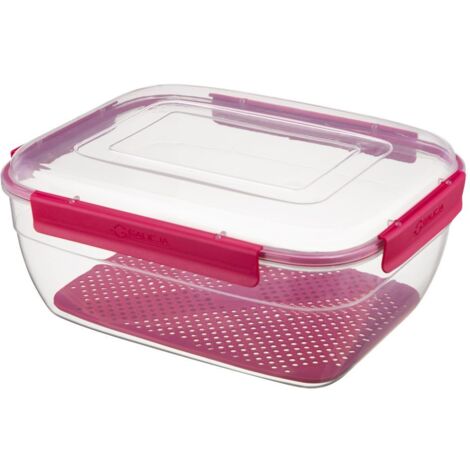 Contenitore rettangolare per la conservazione degli alimenti 3460 ml 3,46 l VIVO ermetico con guarnizione chiusa con 4 clip