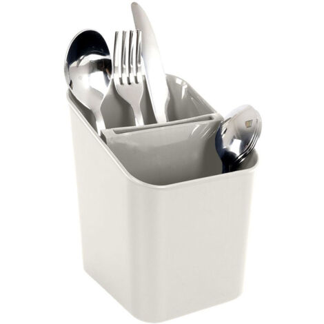 Contenitore scolapiatti per posate, coltelli, utensili da cucina, cestino portaoggetti grigio