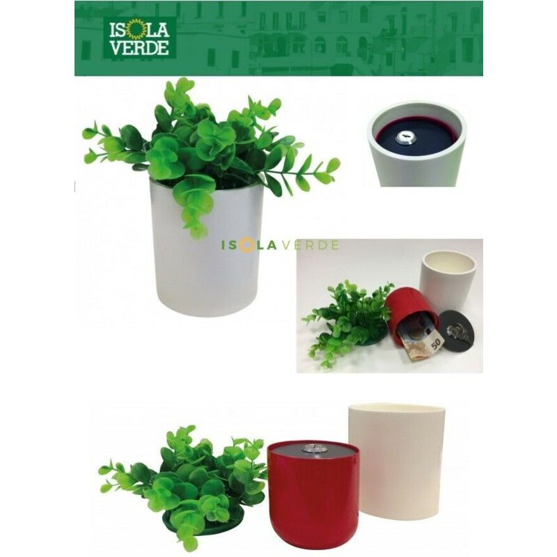 Image of Contenitore segreto portavalori forma vaso con pianta – Arregui C9351