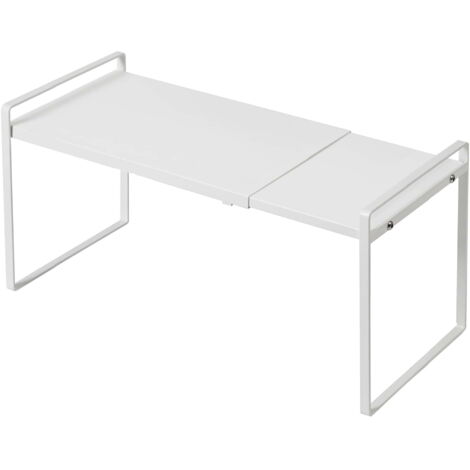 Contenitore sottolavello estensibile ripiani estraibili per mobili da 25 a 45 cm di lunghezza, 22 cm di larghezza e 17 cm di altezza (bianco).