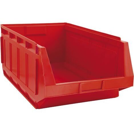 Contenitore sovrapponibile componibile "C505-S" ad incastro in PEHD - Rosso - Mobil Plastic