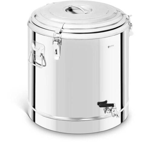 Contenitore Termico Acciaio Inox Con Rubinetto Di Scarico Thermos Isolante 50 L