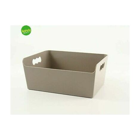 Contenitore tibox Veca in plastica 24 cm colore tortora