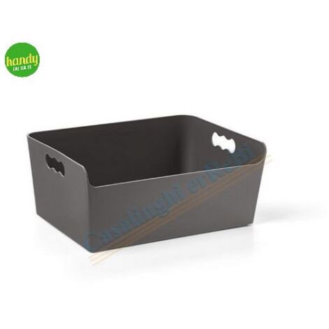 Contenitore tibox Veca in plastica 33 cm colore grigio