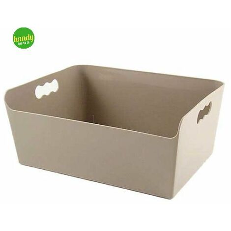 Contenitore tibox Veca in plastica 33 cm colore tortora