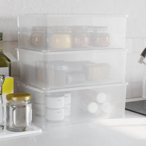 Contenitori in Plastica 3 pz 10 L Impilabili vidaXL
