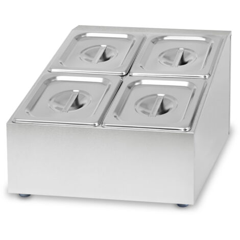 Contenitori ingredienti 2x2x1/6 GN inox profondità 100mm - VERTES