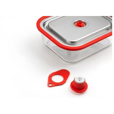 Contenitori sottovuoto Magic Vac ACO1138 Inox e Rosso