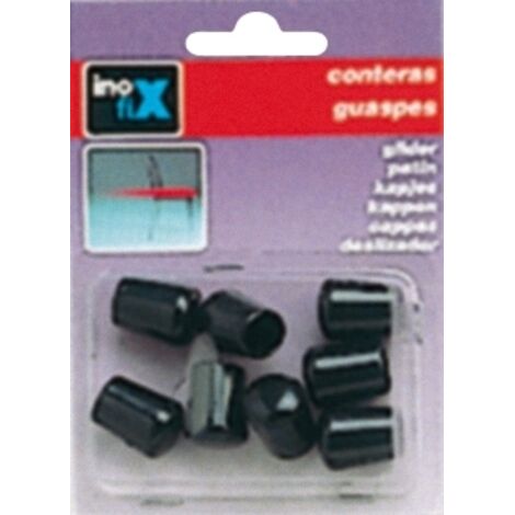 Contera exterior con arandela � 10mm Inofix Negro 8 unidades 1710