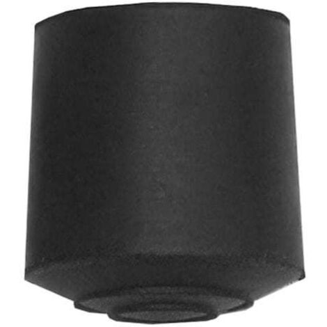 Contera goma cilíndrica negra 22mm