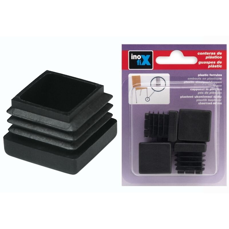 Contera interior cuadrada - 25 mm - 4 Uds.