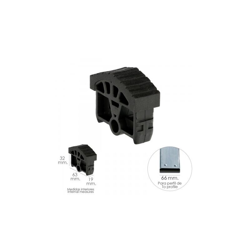 

Contera para escalera pronor 2 tramos con 10+10 peldaños ( perfil 66 mm.)