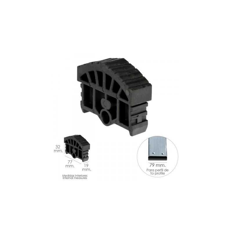 

Contera para escalera pronor 3 tramos y escalera 2 tramos con 12+12 peldaños ( perfil 79 mm.)