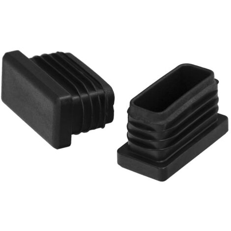 Contera Plástico Rectangular Interior. Color Negro 40x20 mm Bolsa 200 Unidades.